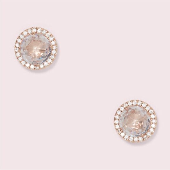 KATE SPADE ♠️ bright round simulated diamond stud earrings NWT - Picture 3 of 5